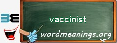 WordMeaning blackboard for vaccinist